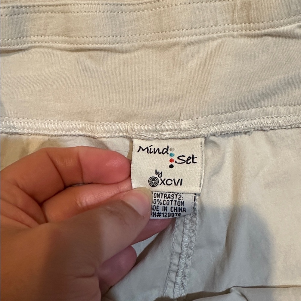 XCVI Mindset Mei Tan Wide Leg Lace Insert Pants M Pull On - Picture 3 of 8
